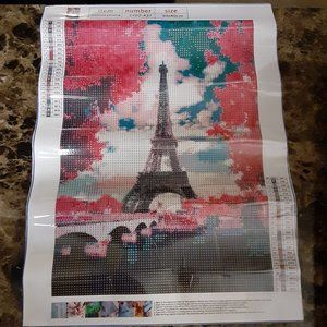 DIY Diamond Rhinestone Painting Eiffel Tower NEW